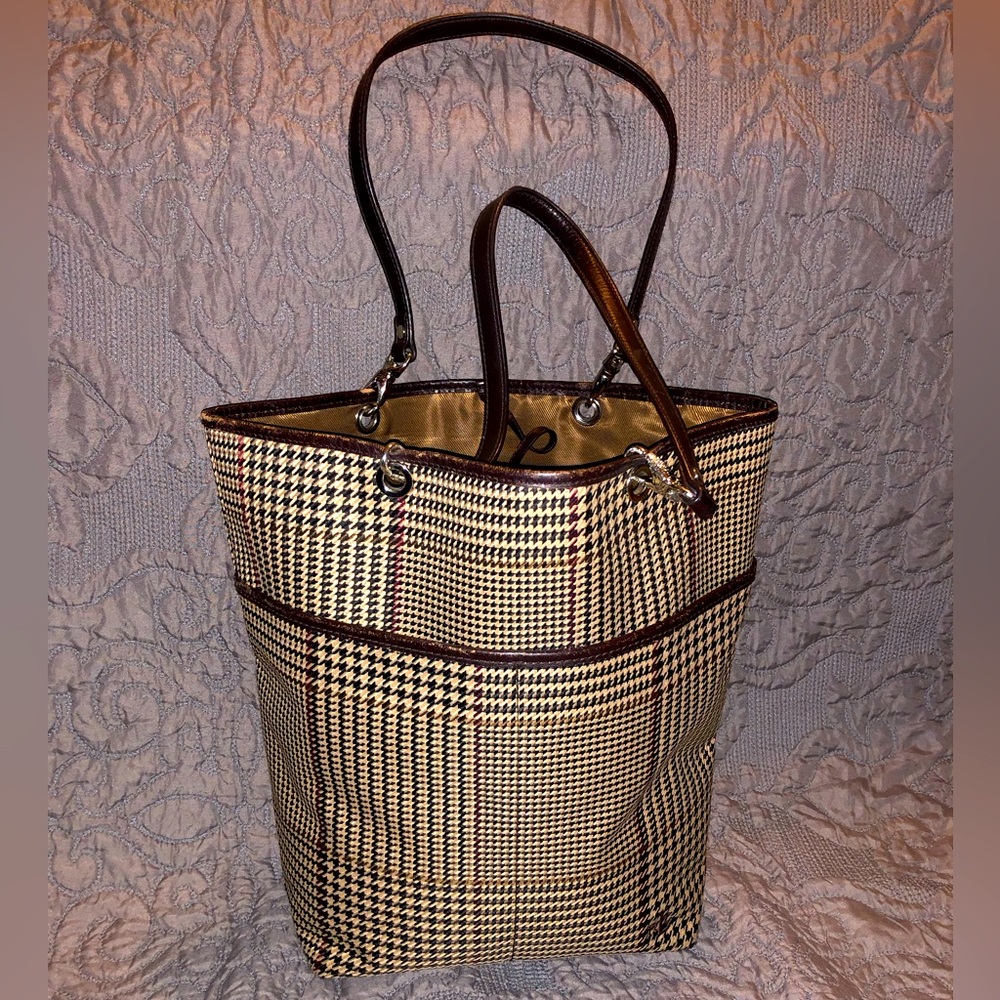 Ralph Lauren Houndstooth Tote
